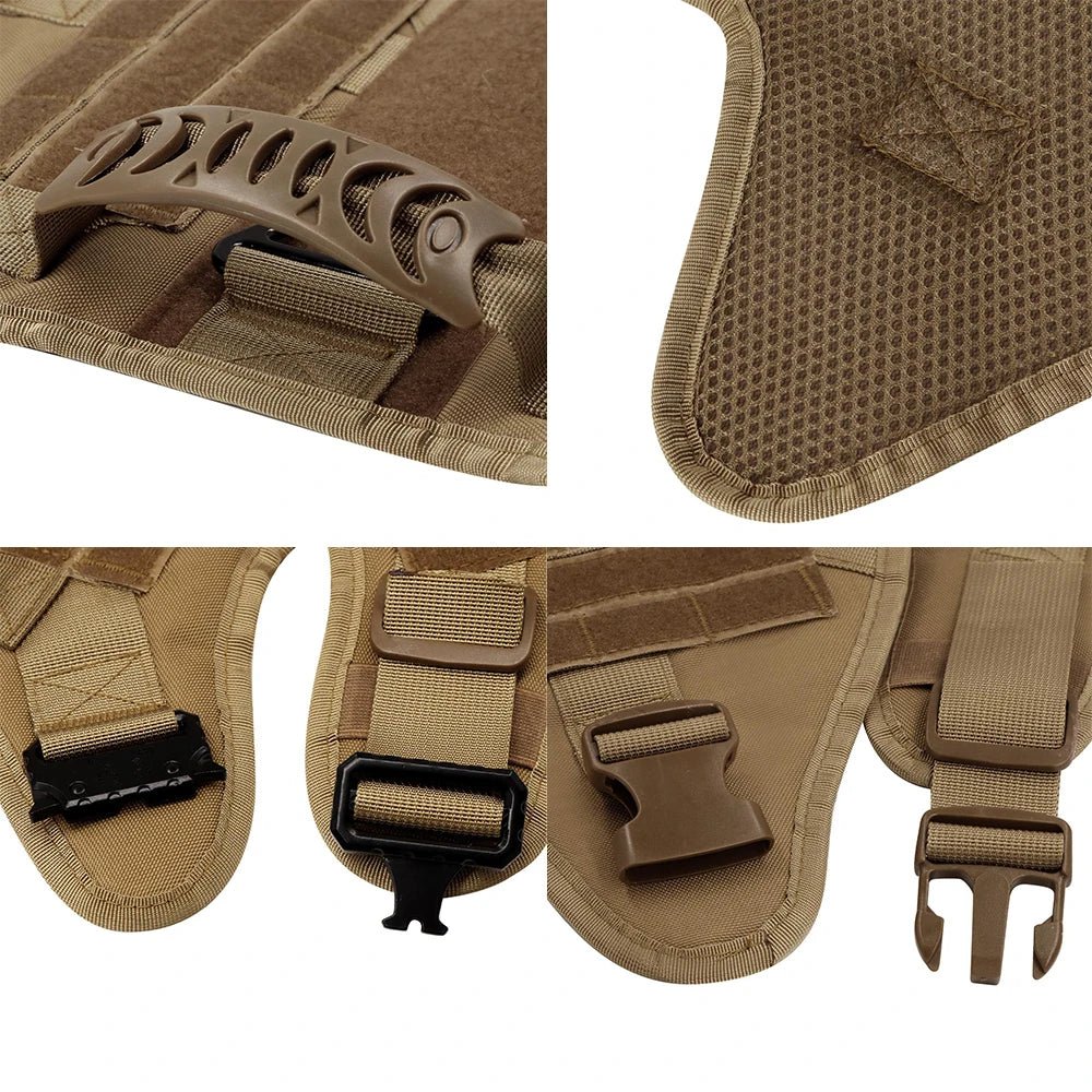 Dailypets Tactical Dog Harness with MOLLE System for Training and Outdoor Adventures