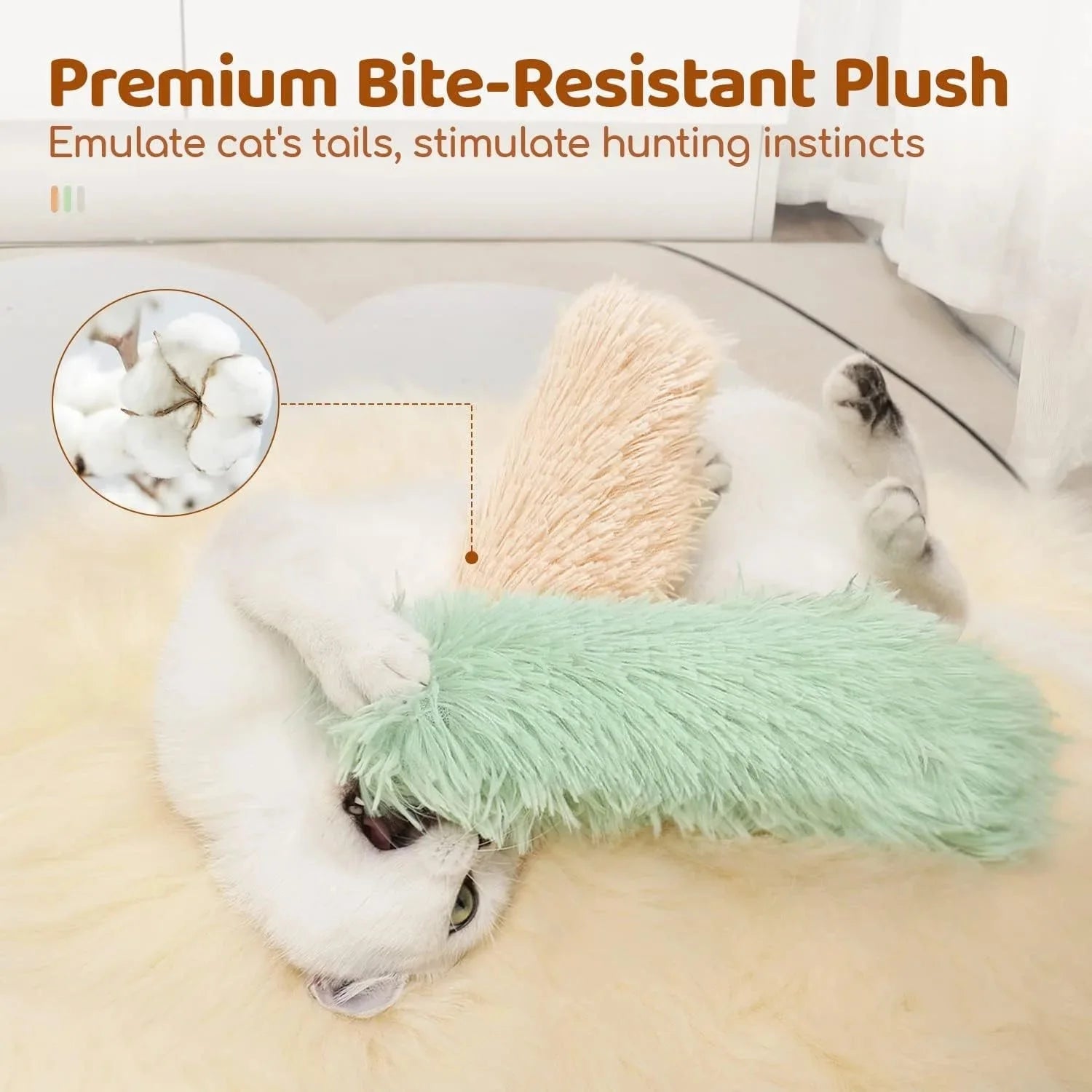 Dailypets Catnip Plush Toy Set for Cats with Soft Interactive Play & 4 Fun Designs