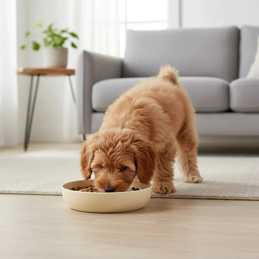 Dailypets Premium Ceramic Slow Feeder Pet Bowl with Stable Non-Slip Feeding Base