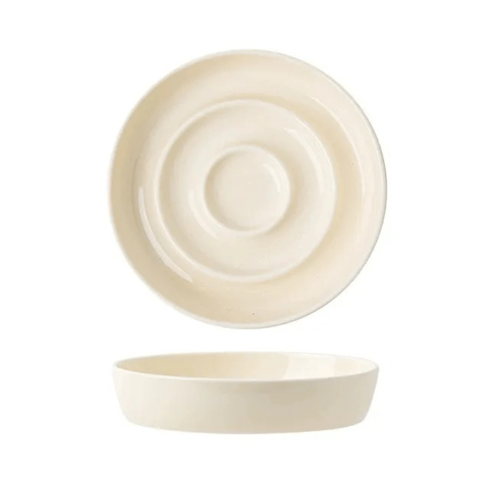 Dailypets Premium Ceramic Slow Feeder Pet Bowl with Stable Non-Slip Feeding Base