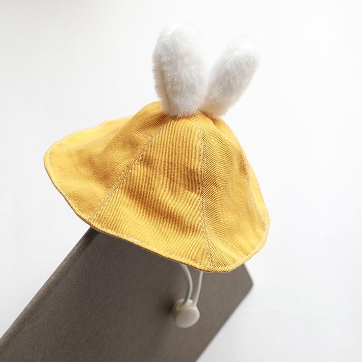 Dailypets Denim Rabbit Ear Cat Hat with Adjustable Drawstring for Photo Sessions