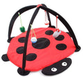 Dailypets Fleece Cat Tent – Ladybug Cat Bed with 4 Play Toys