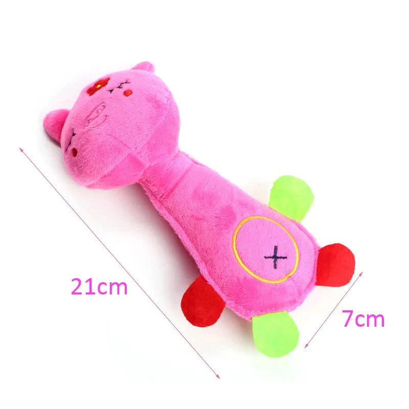 Dailypets Soft Animal Companion Toy for Pets with Squeaky Interactive Entertainment