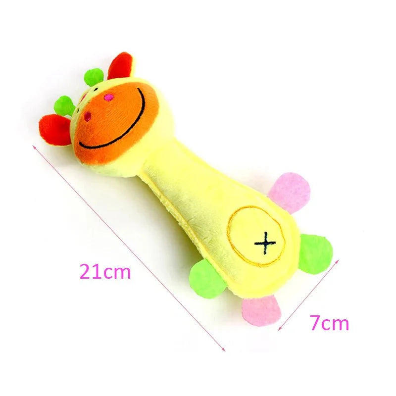 Dailypets Plush Animal Dog Toy with Squeaker for Chewing & Cuddles