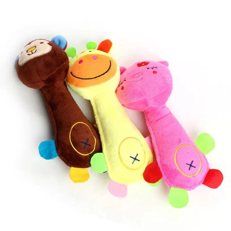Dailypets Soft Animal Companion Toy for Pets with Squeaky Interactive Entertainment