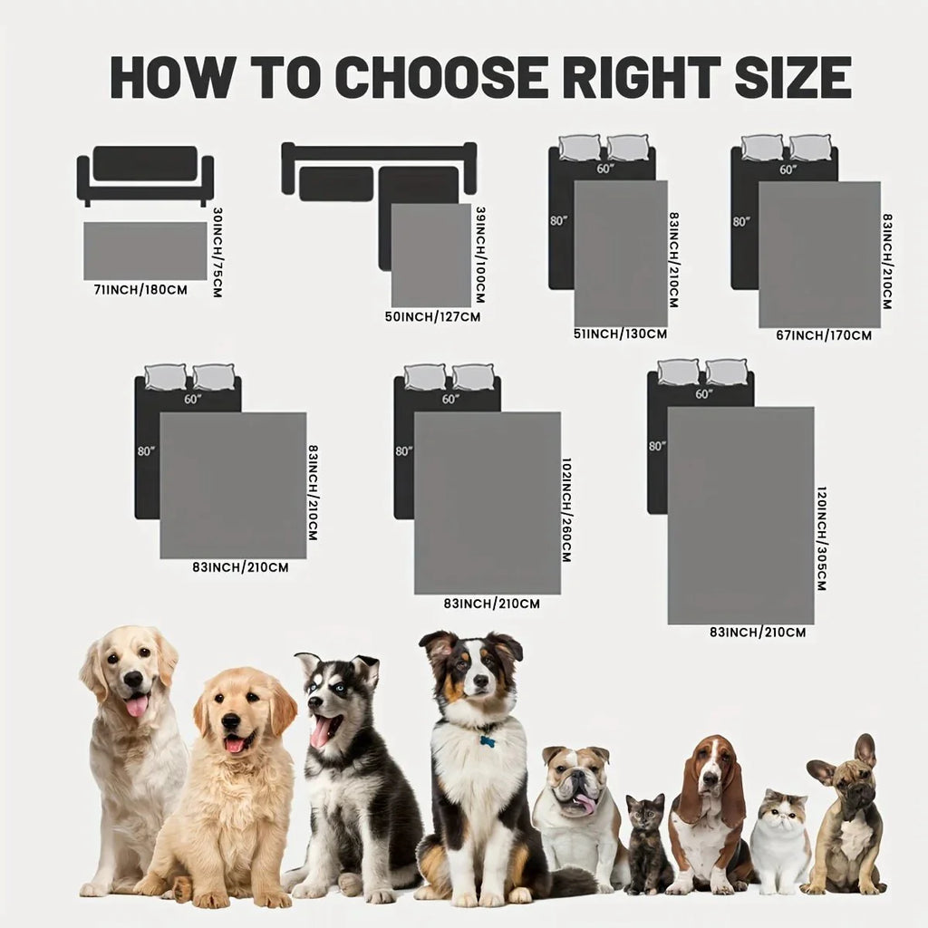 Dailypets Waterproof Pet Blanket with Non-Slip Backing for Furniture and Travel Use