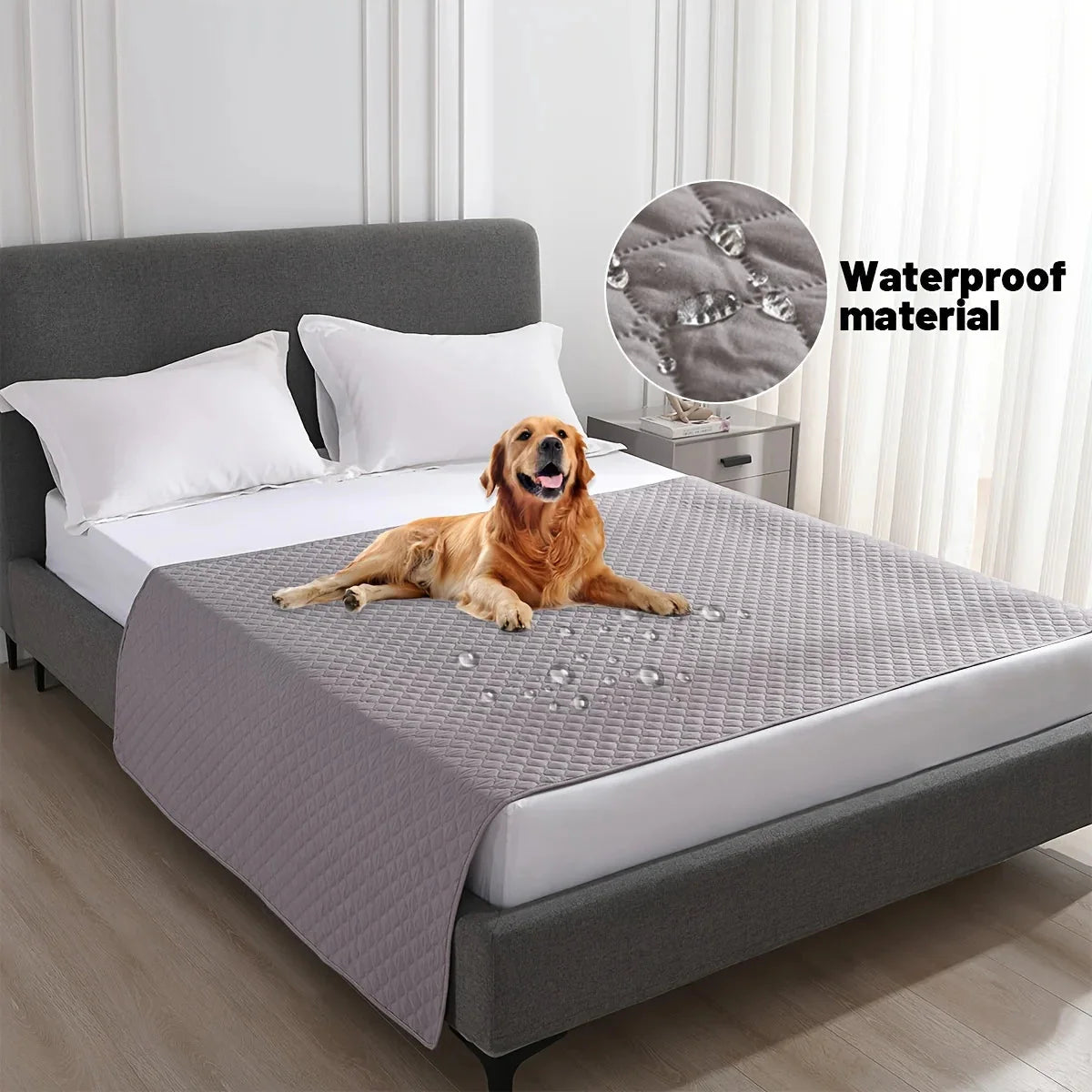 Dailypets Waterproof Pet Blanket with Non-Slip Backing for Furniture and Travel Use