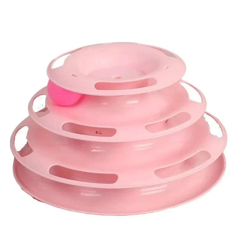 Dailypets Interactive Ball Track Tower for Cats with 3 or 4-Tier Rolling Ball Play