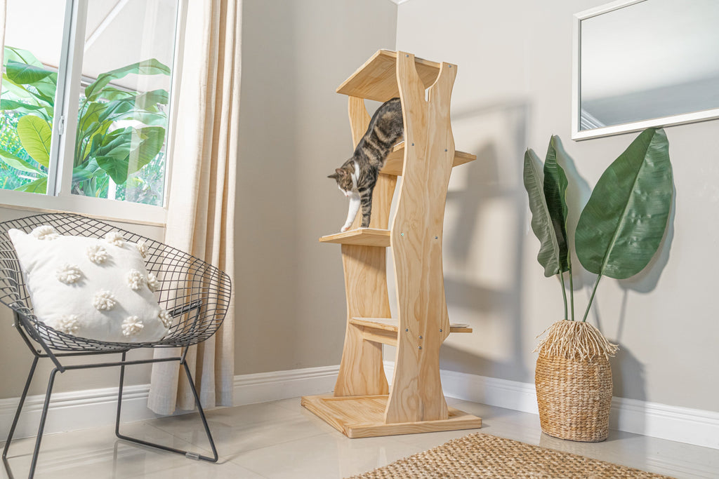 Dailypets Cat Activity Tree, Modern Climbing Tower for Multi-Cat Homes