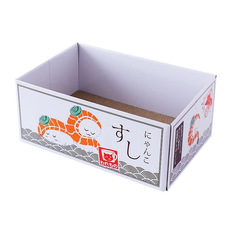 Dailypets Japanese Style Cardboard Cat Bed – Cozy Indoor Cat Lounge with Corrugated Base