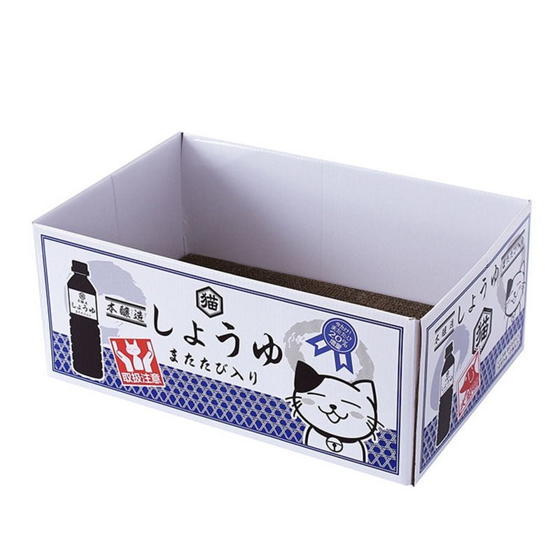 Dailypets Japanese Style Cardboard Cat Bed – Cozy Indoor Cat Lounge with Corrugated Base