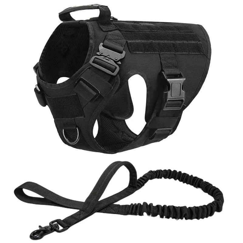 Dailypets Tactical Dog Harness with Handle & Leash for Training, Hiking & Outdoor Adventures