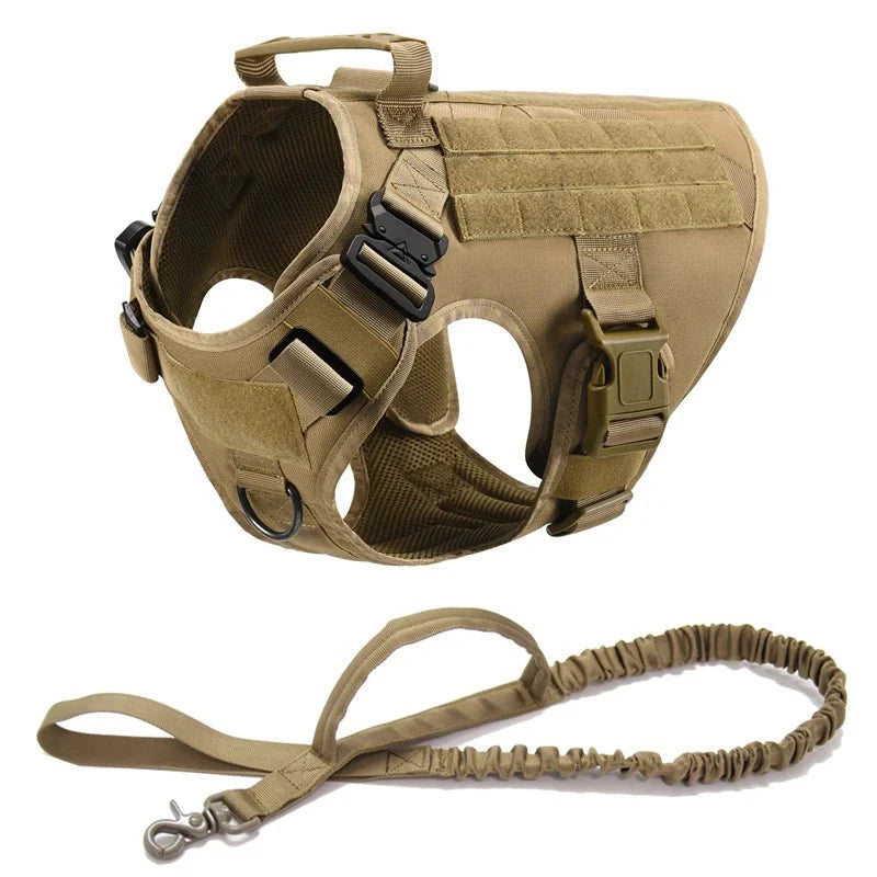 Dailypets Tactical Dog Harness with Handle & Leash for Training, Hiking & Outdoor Adventures