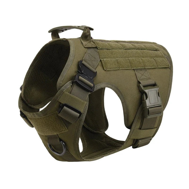Dailypets Tactical Dog Harness with Handle & Leash for Training, Hiking & Outdoor Adventures