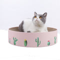 Dailypets Corrugated Cat Scratcher – Round Cat Bed with Cactus-Inspired Design