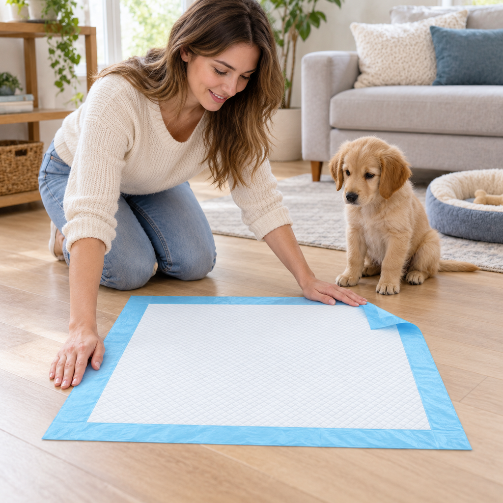 POUPIPETS Disposable Underpads – 50 Count 36 x 36 in Super Absorbent Leakproof Pet Pads
