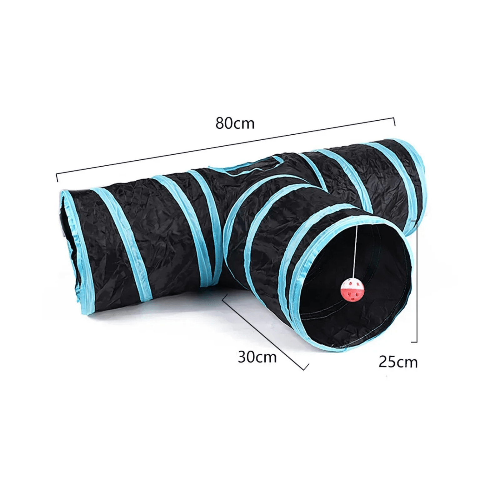 Dailypets Foldable Cat Tunnel for Indoor Play with Crinkle Design & Cross Tunnel Fun