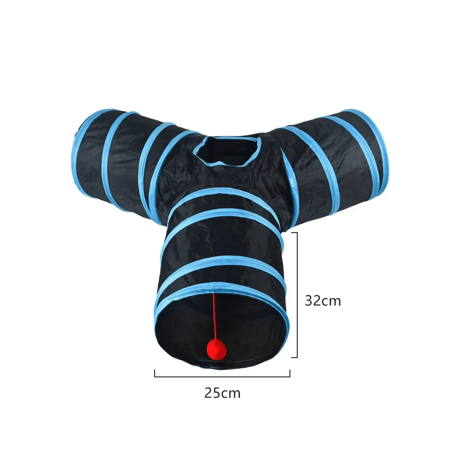 Dailypets Foldable Cat Tunnel for Indoor Play with Crinkle Design & Cross Tunnel Fun