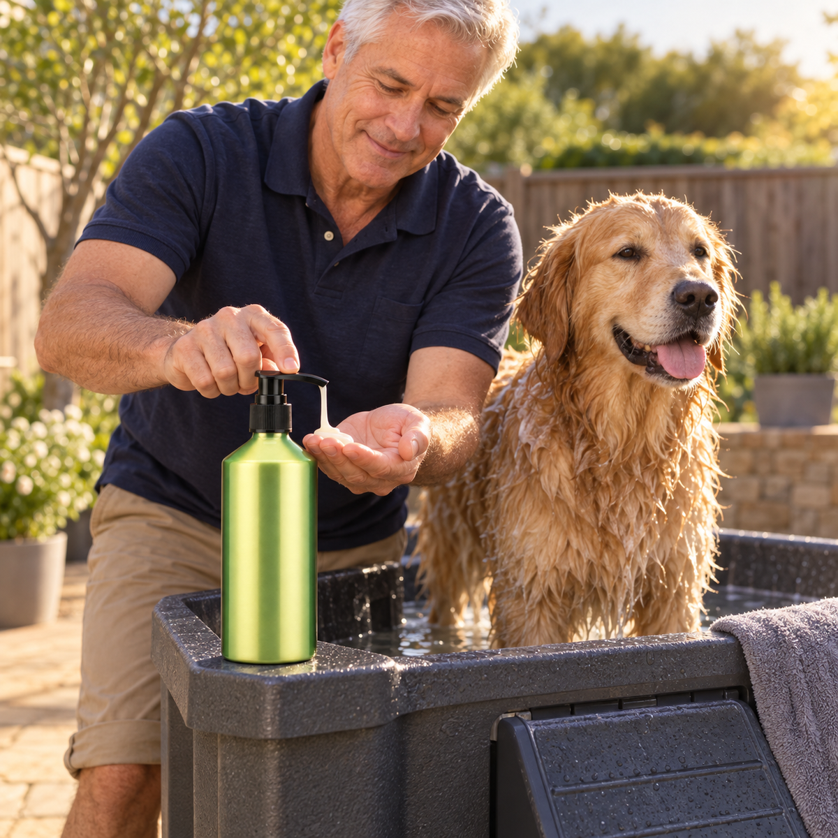 POUPIPETS Dog Shampoo & Conditioner – Deshedding Grooming Formula 12 oz Show Dog