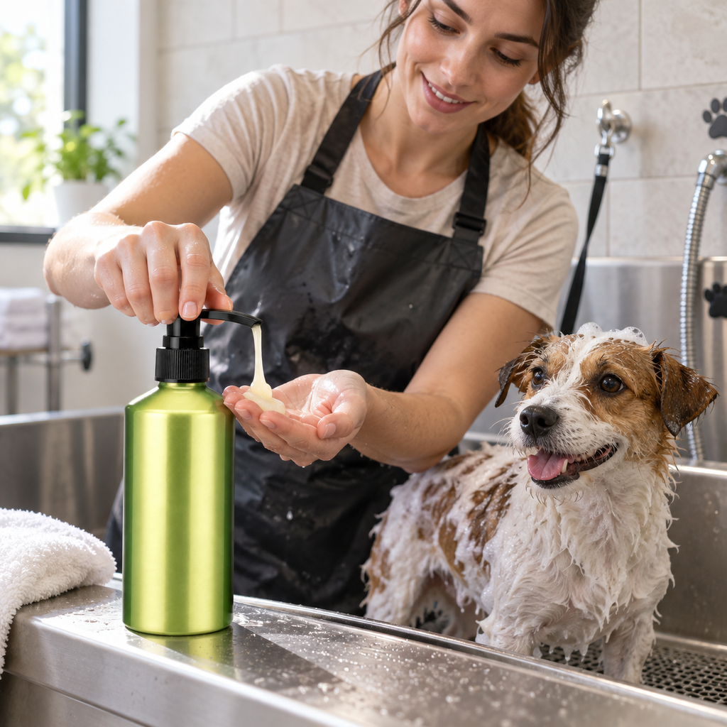 POUPIPETS Dog Shampoo & Conditioner – Deshedding Grooming Formula 12 oz Show Dog