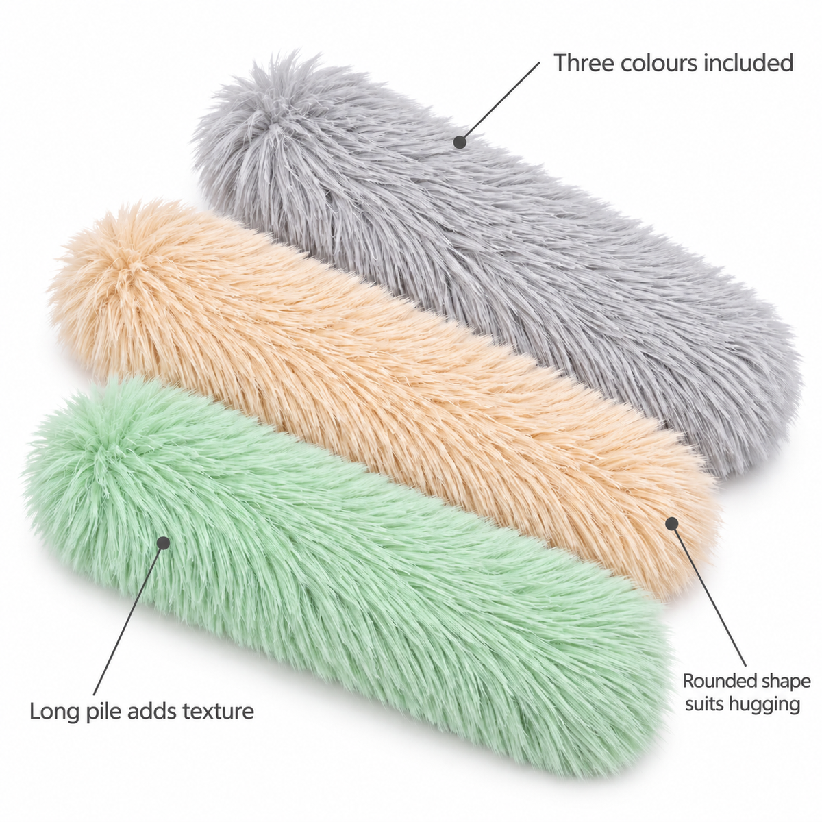 POUPIPETS Catnip Kicker Toys – 3 Pack Plush Cat Pillows for Indoor Interactive Play
