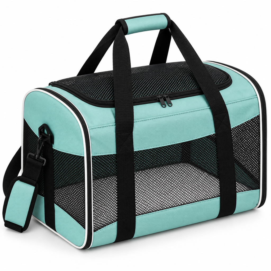 POUPIPETS Pet Carrier – TSA Airline Approved Soft-Sided Travel Bag for Cats & Small Dogs