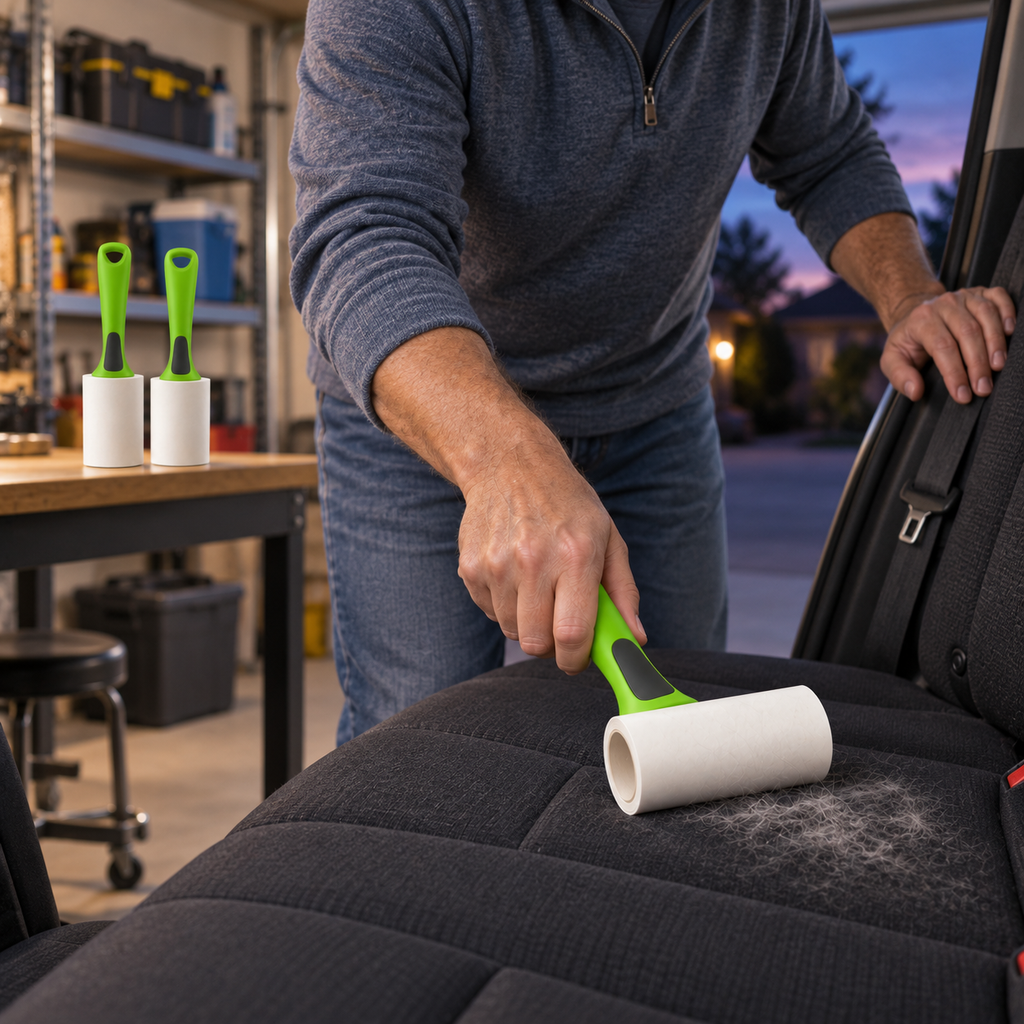 POUPIPETS Pet Hair Lint Roller – 3 Pack, 300 Easy-Tear Sheets for Furniture & Clothing