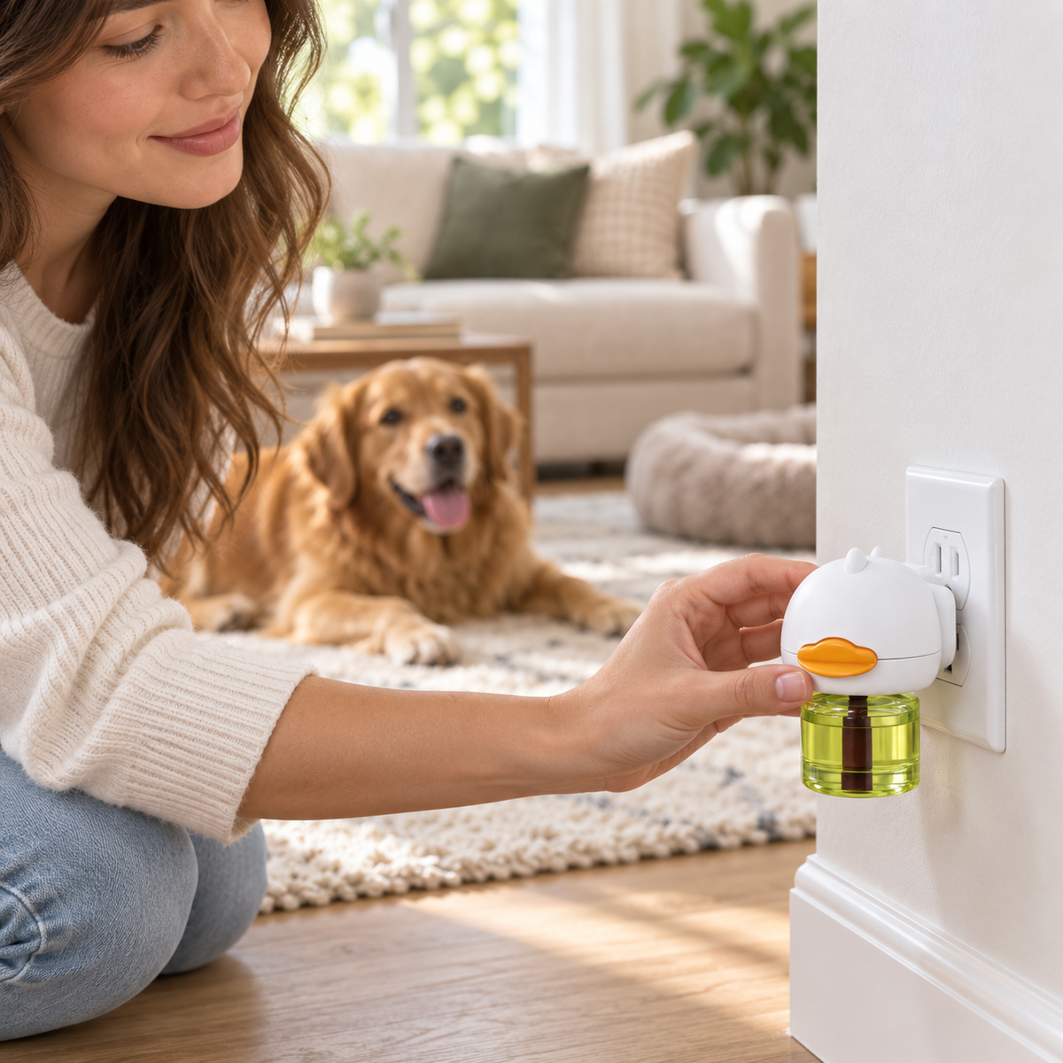 POUPIPETS Dog Calming Diffuser Kit – Pheromone Plug-In with 60-Day Supply & 2 Refills