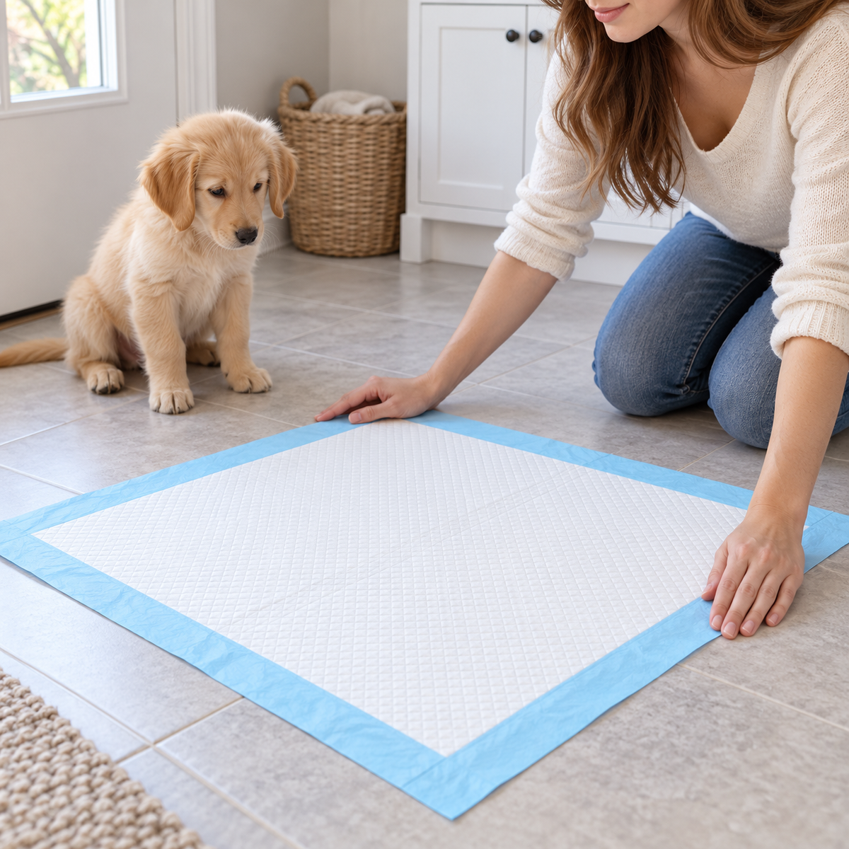 POUPIPETS Disposable Underpads – 36" x 36" Super Absorbent Leakproof 50 Count