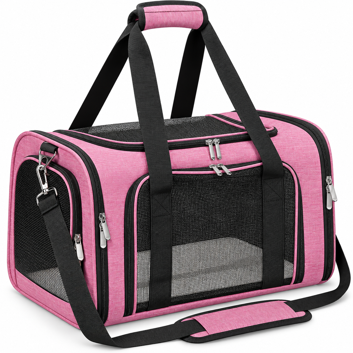 POUPIPETS Pet Carrier – Soft-Sided Collapsible Travel Bag for Cats & Small Dogs