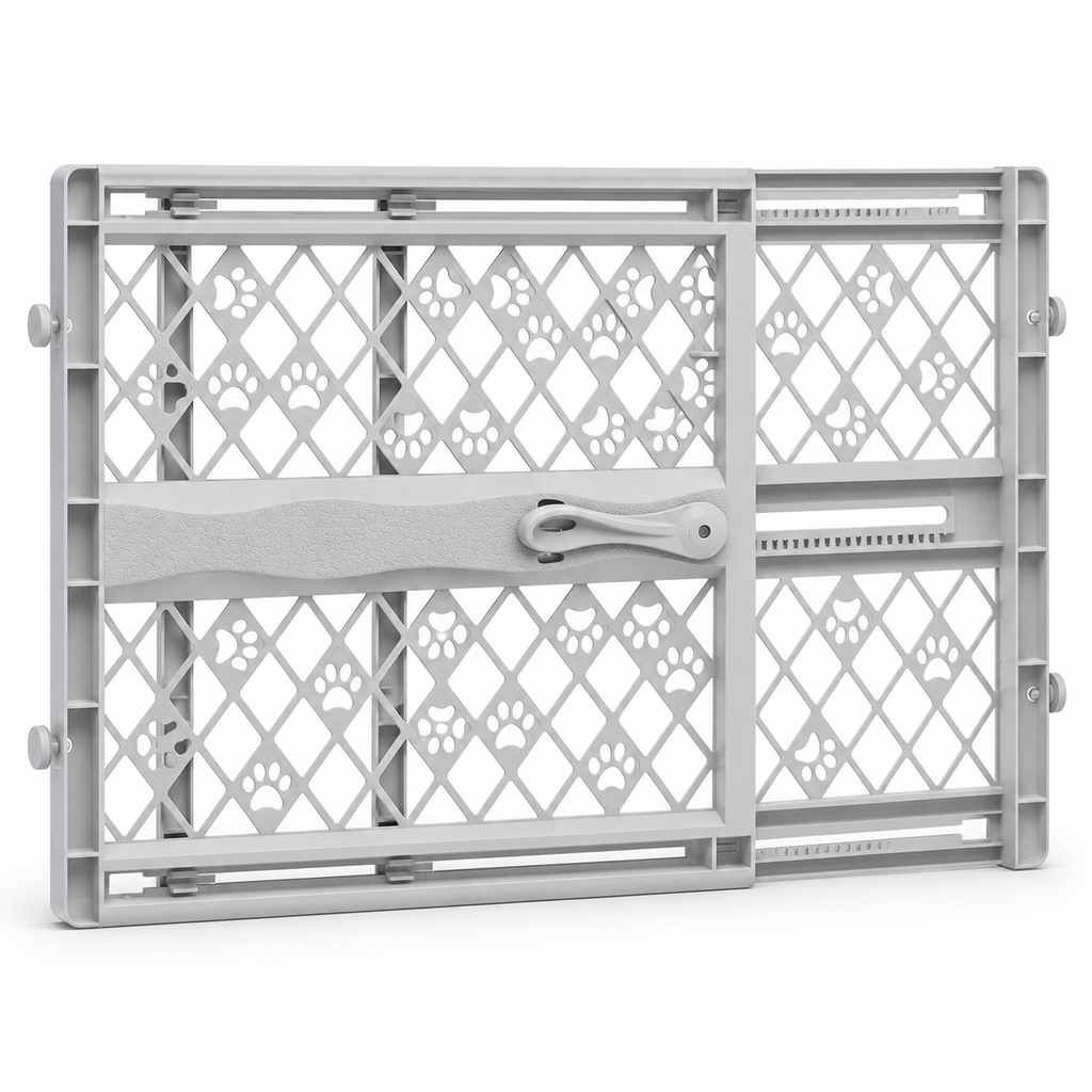 POUPIPETS Pet Gate – 26–40" Expandable Pressure Mount Dog Gate, 23" Tall, No Tools