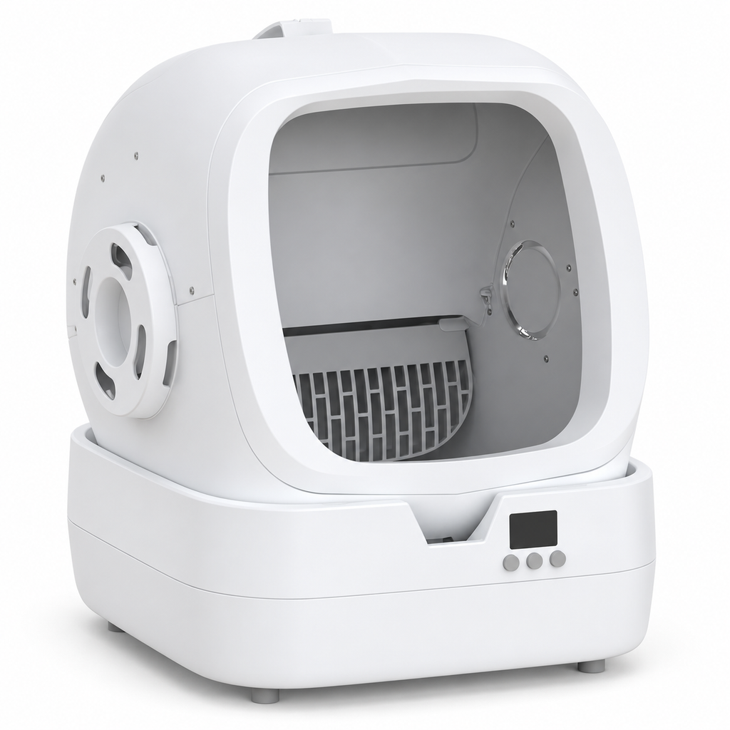 POUPIPETS Automatic Cat Litter Box – Self Cleaning, App Control, Weight Monitor, Quiet