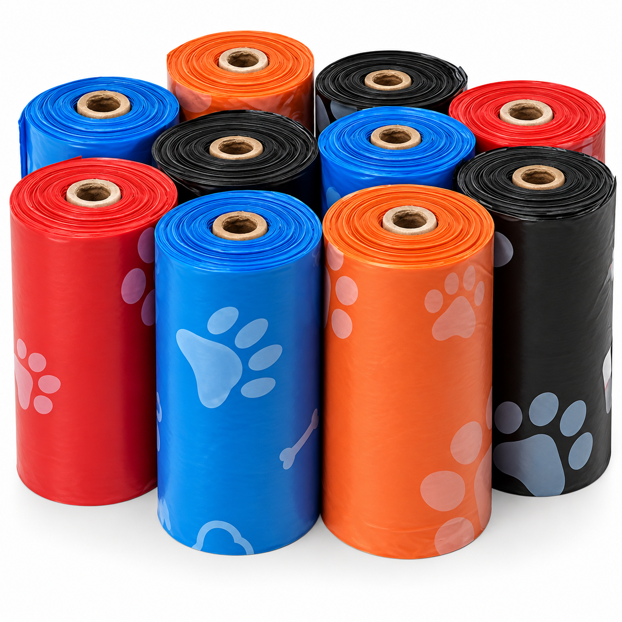 POUPIPETS Dog Poop Bags, 150 Count Leak-Proof Rip-Resistant Waste Bags, Assorted Colors