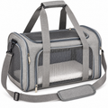 POUPIPETS Pet Carrier – Soft Sided TSA Airline Approved Travel Bag for Cats & Small Dogs