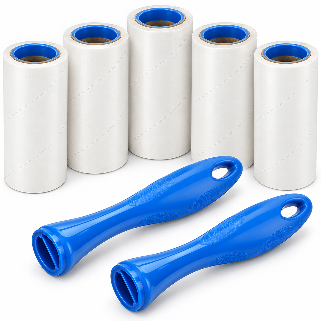 POUPIPETS Lint Roller – Extra Sticky Pet Hair Remover, 450 Sheets with 2 Handles