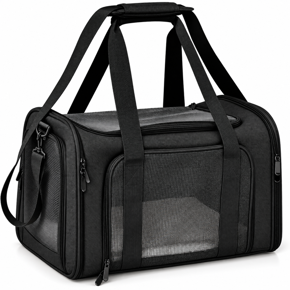 POUPIPETS Pet Carrier – Soft Sided TSA Airline Approved Travel Bag for Cats & Small Dogs