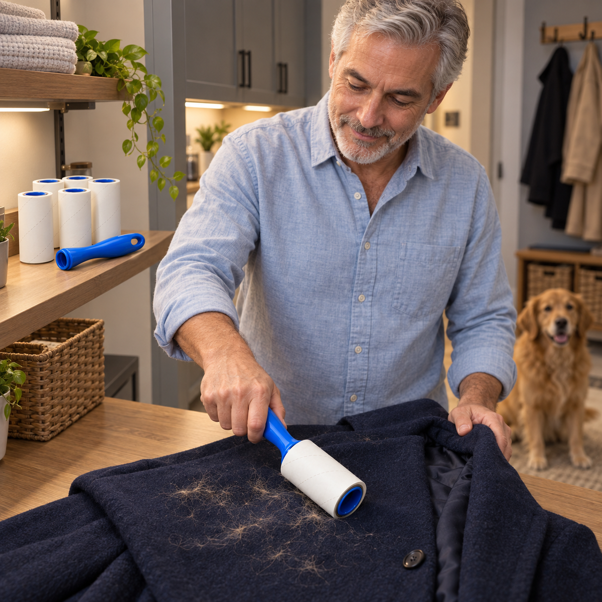 POUPIPETS Lint Roller – Extra Sticky Pet Hair Remover, 450 Sheets with 2 Handles