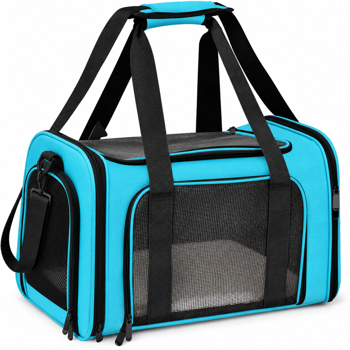 POUPIPETS Pet Carrier – Soft Sided TSA Airline Approved Travel Bag for Cats & Small Dogs