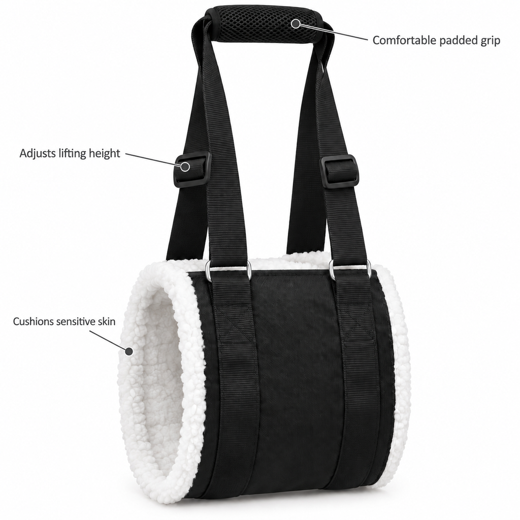 POUPIPETS Dog Support Sling – Adjustable Hind Leg Mobility Aid for Large Dogs