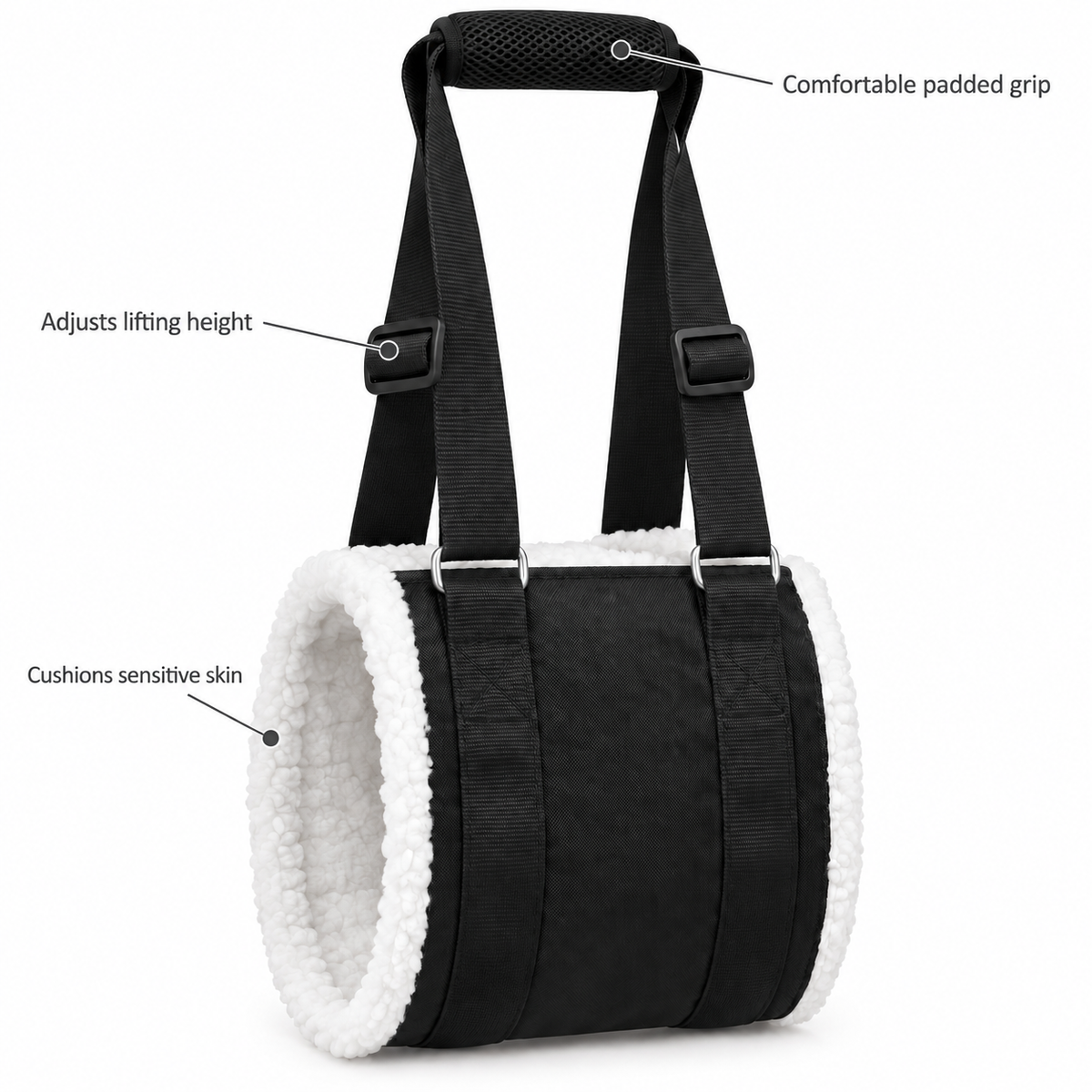 POUPIPETS Dog Support Sling – Adjustable Hind Leg Mobility Aid for Large Dogs