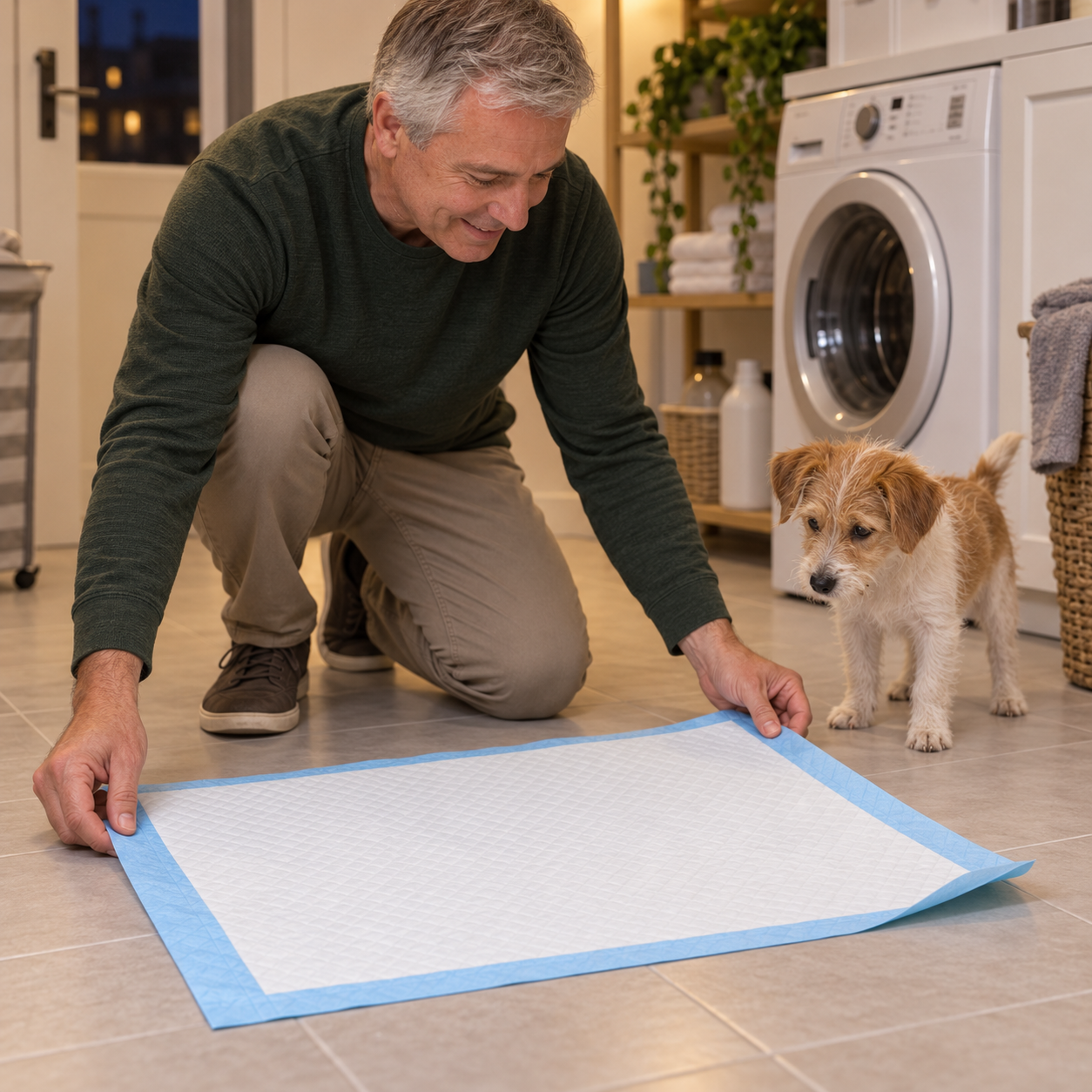 POUPIPETS Dog Training Pads – 22x22" Super Absorbent Leak-Proof Puppy Pee Pads, 50 Count