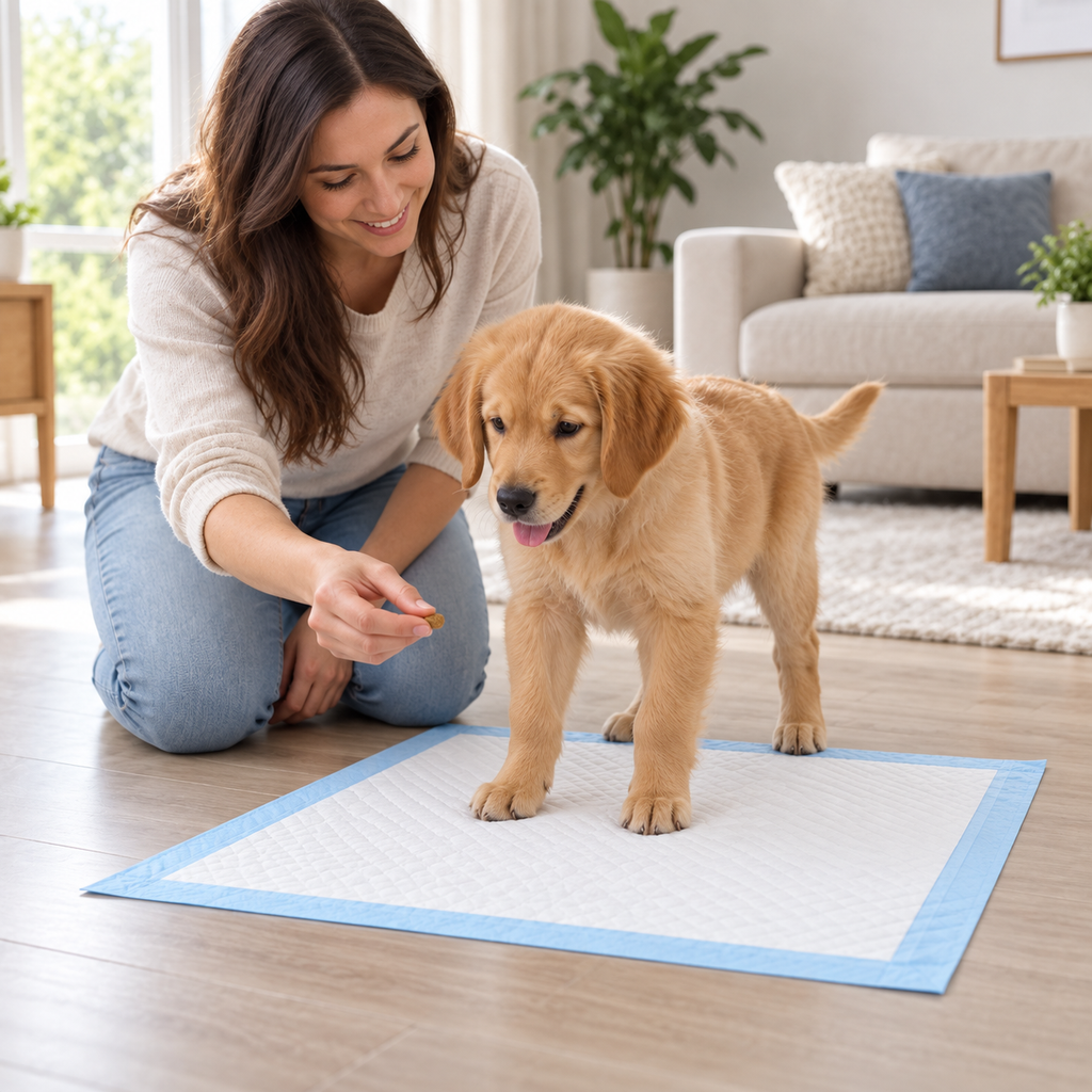 POUPIPETS Dog Training Pads – 22x22" Super Absorbent Leak-Proof Puppy Pee Pads, 50 Count