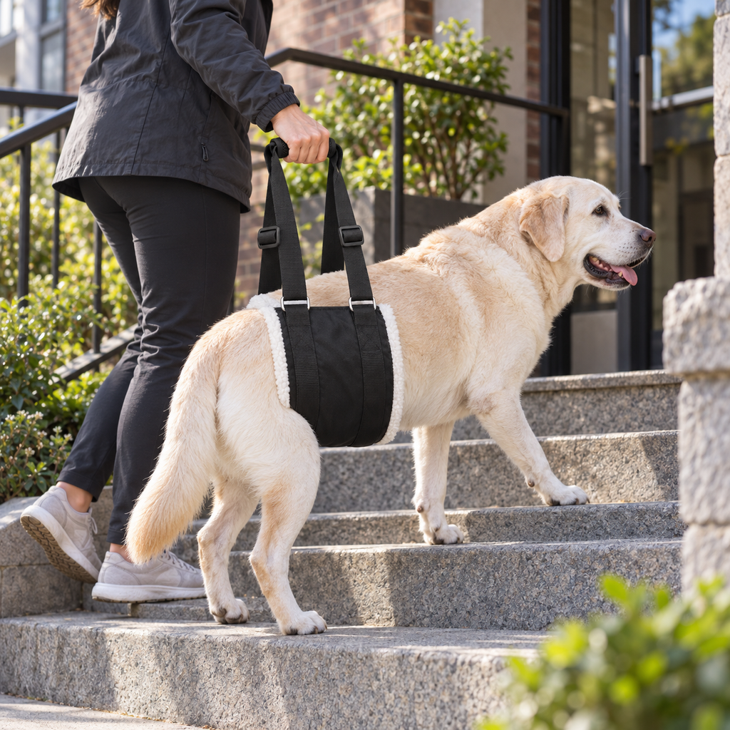 POUPIPETS Dog Support Sling – Adjustable Hind Leg Mobility Aid for Large Dogs