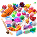 POUPIPETS Cat Toy Variety Pack – 20 Piece Interactive Kit with Catnip Mice & Balls