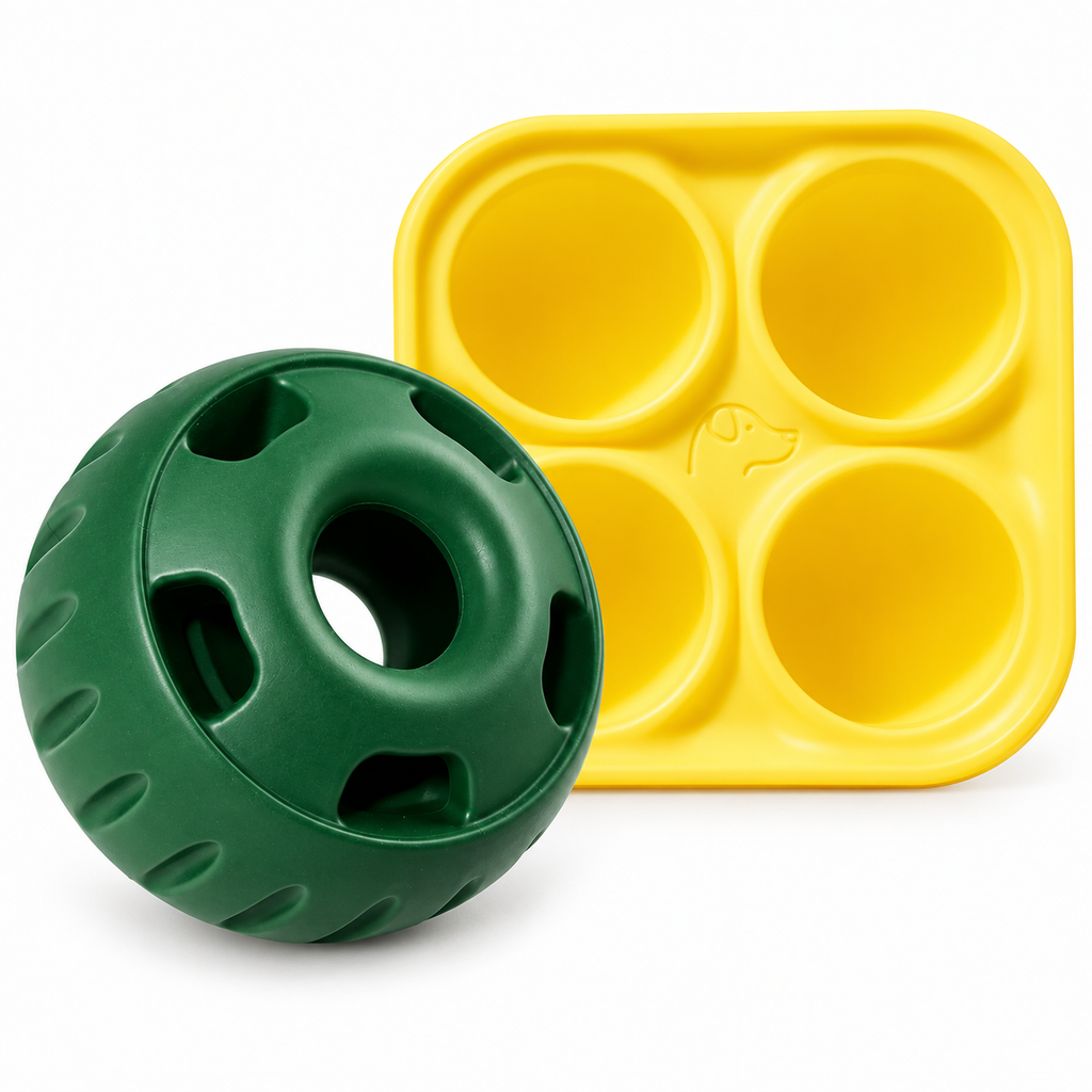 POUPIPETS Dog Treat Toy Starter Pack, Refillable Enrichment Toy for Large Dogs 25-75 lbs