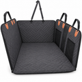 POUPIPETS Dog Car Seat Cover – Hard Bottom Back Seat Extender Hammock for Large Dogs