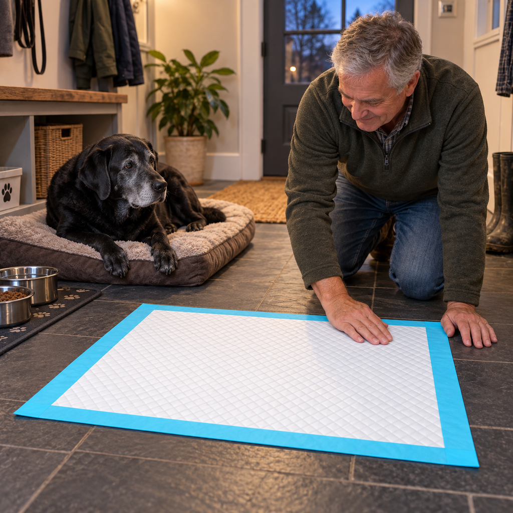 POUPIPETS XL Dog Pee Pads 34" x 28" – 100 Count, Super Absorbent, Leak-Proof Training Pads