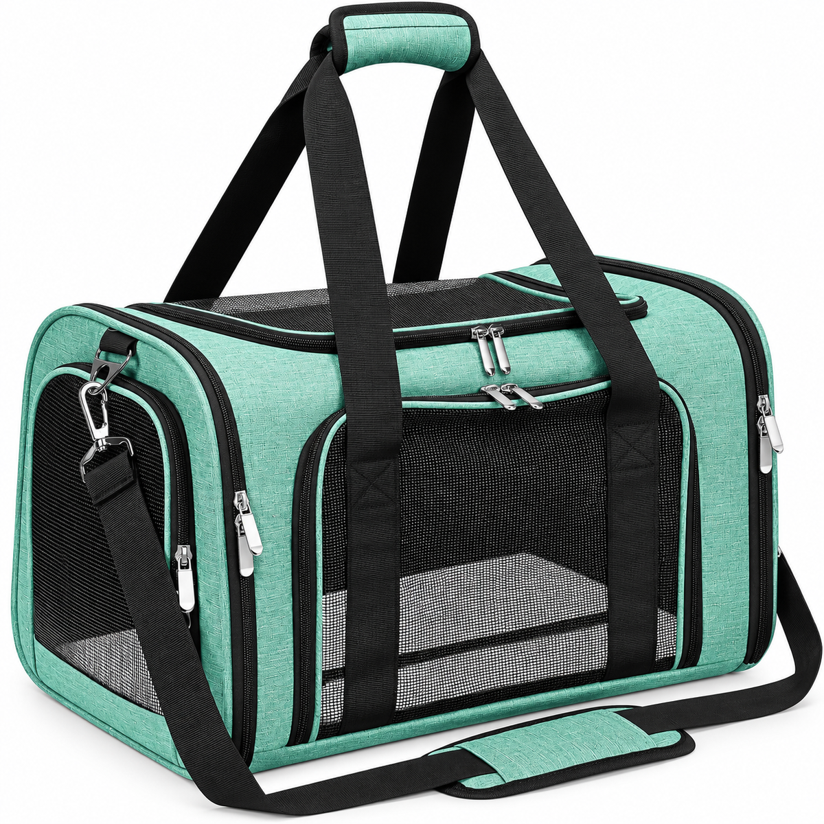 POUPIPETS Pet Carrier – Soft-Sided Collapsible Travel Bag for Cats & Small Dogs