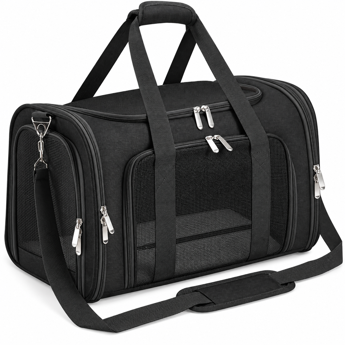 POUPIPETS Pet Carrier – Soft-Sided Collapsible Travel Bag for Cats & Small Dogs