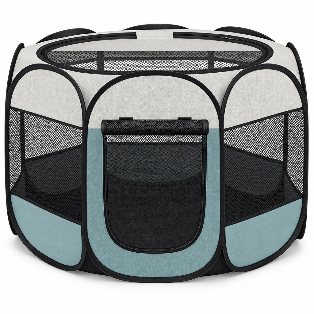 POUPIPETS Portable Pet Playpen – Pop-Up Indoor & Outdoor Enclosure for Dogs, Cats & Rabbits